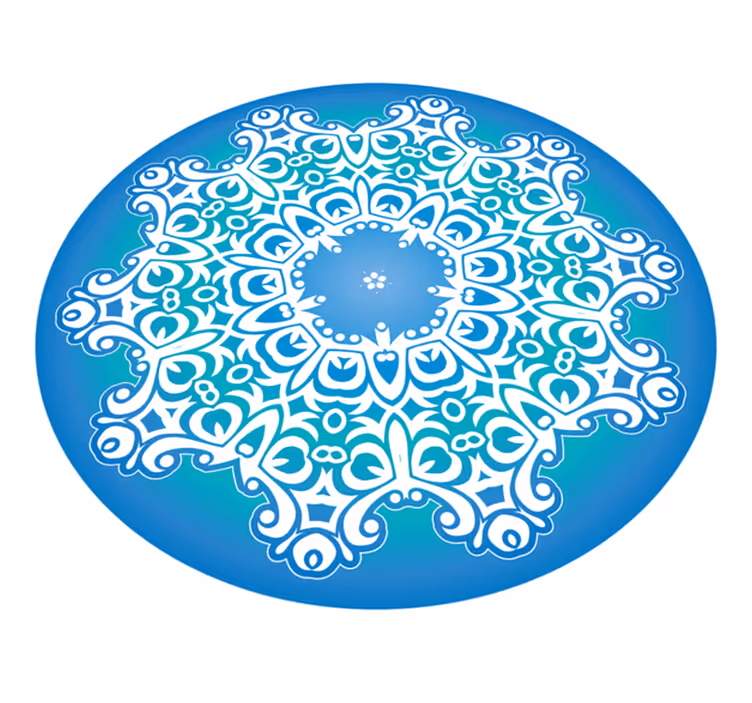 Sne flake stil mandala vinyl tæppe - TenStickers