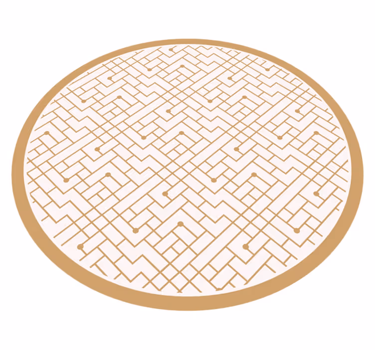 Stilfuldt gyldent element geometriske vinyl tæppe - TenStickers