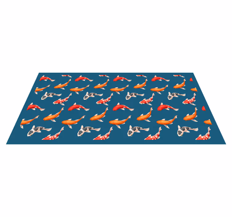 Koi fishes mønster badeværelsesgulve - TenStickers