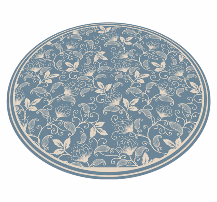 Blomster og planter vinyltæppe botanisk virvler - TenStickers