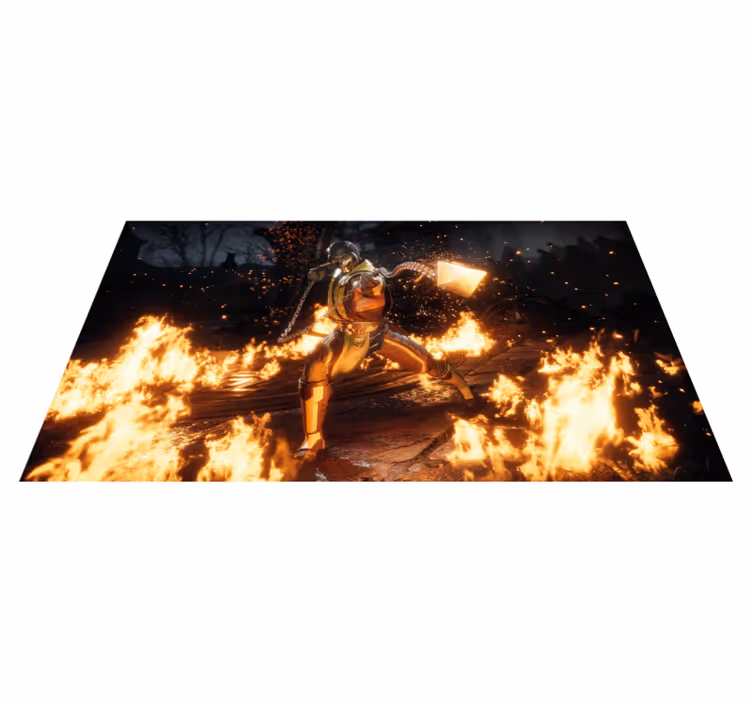 Ninja fire design teenage vinyl tæppe - TenStickers