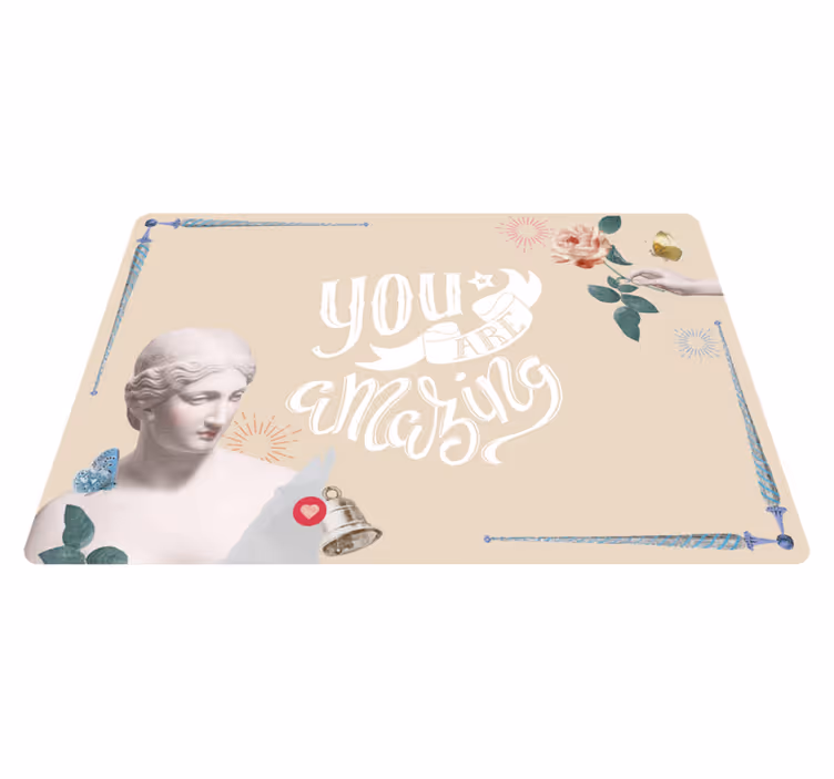 Du er fantastisk vinyl tæppe med sætninger - TenStickers