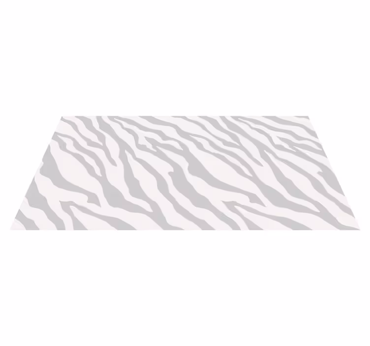 Grå zebrastriber vinyltæppe med dyreprint - TenStickers