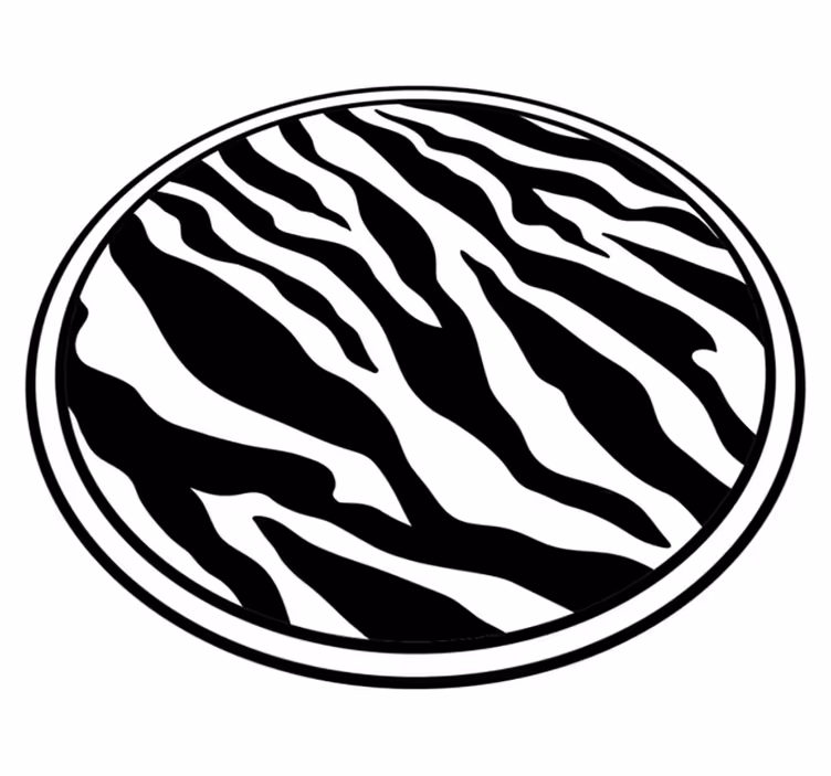 Smarte zebralinjer vinyltæppe med dyreprint - TenStickers