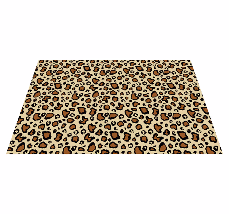 Leopardplettet motiv vinyltæppe med dyreprint - TenStickers