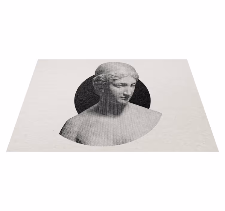Klassisk skulpturprofil minimalistiske vinyl tæppe - TenStickers