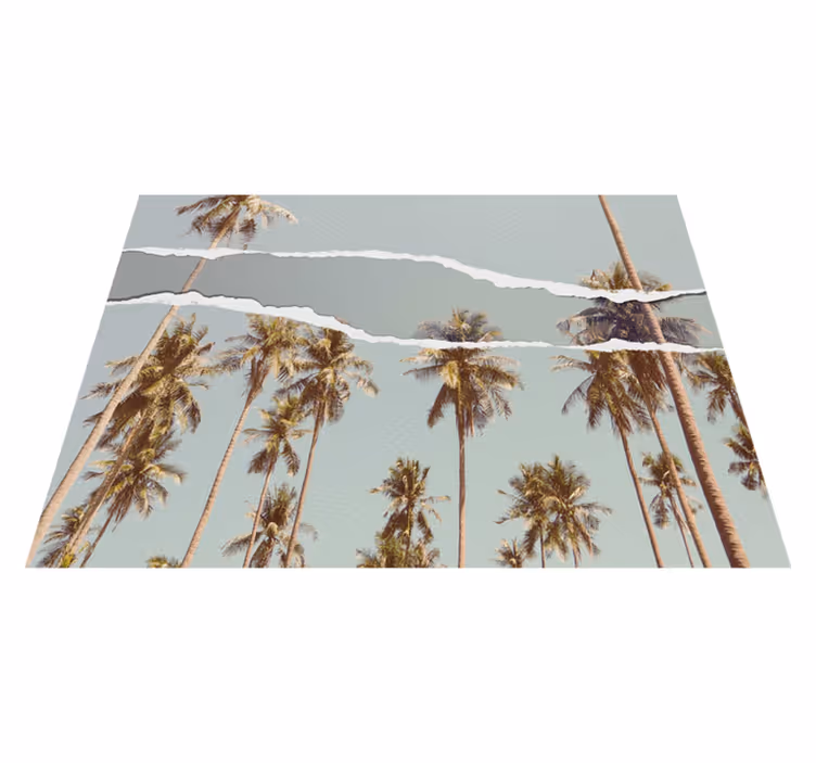 Natur vinyl tæppe palm tree oase - TenStickers