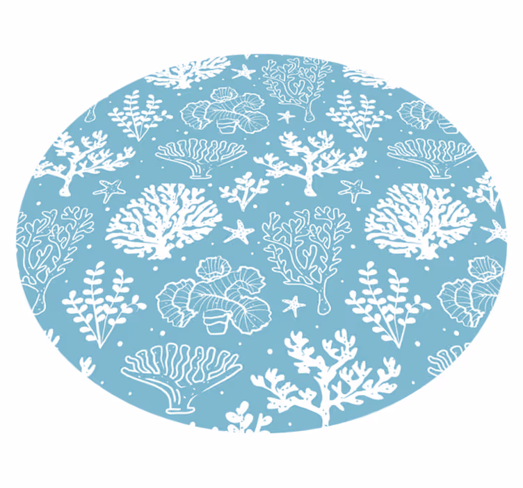 Motiv af koralrev Blomster og planter vinyltæppe - TenStickers
