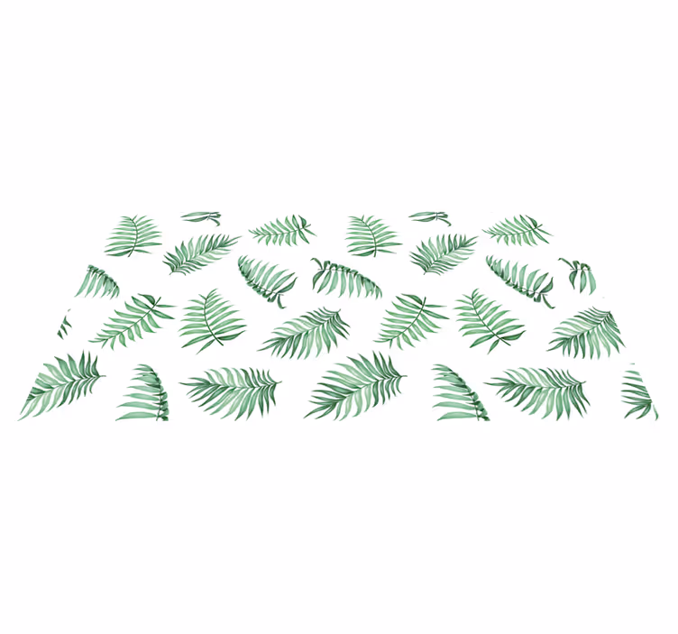 Grønne palme blade natur vinyl tæppe - TenStickers