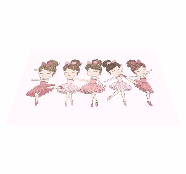 Balletdansere opvisning vinyl tæppe - TenStickers