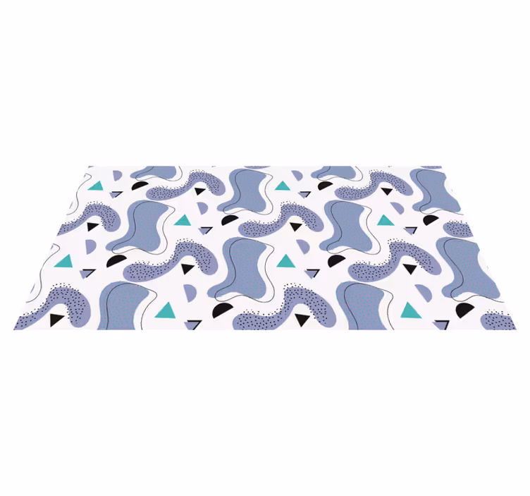 Abstrakte former motiv minimalistiske vinyl tæppe - TenStickers