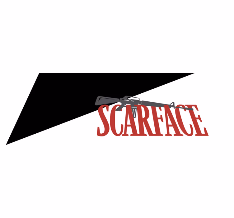 Filmbillede scarface med tekst moderne tæppe - TenStickers