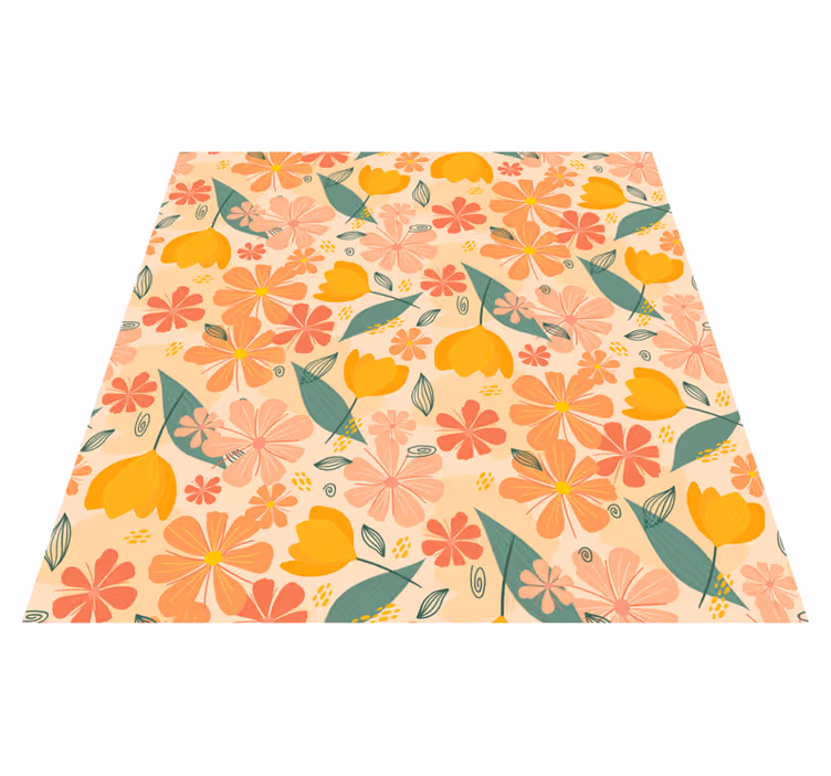 Blomster og planter vinyltæppe forårsblomster - TenStickers