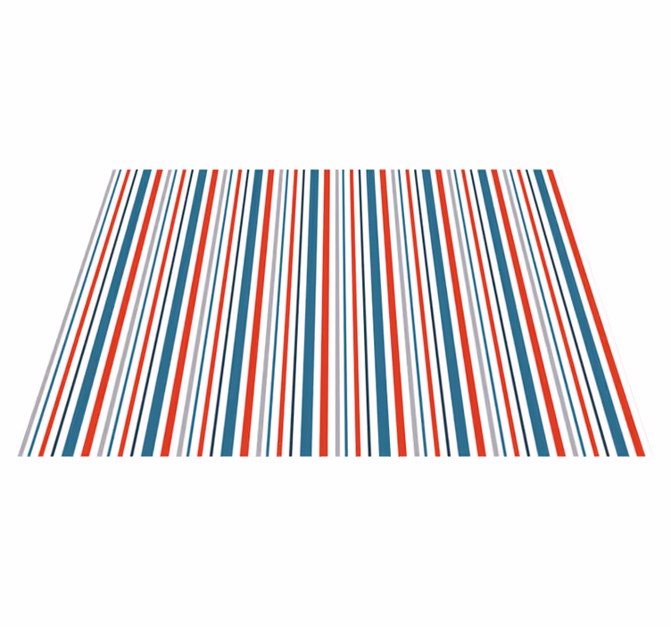 Vibrant stribet mønster stribede vinyl tæppe - TenStickers