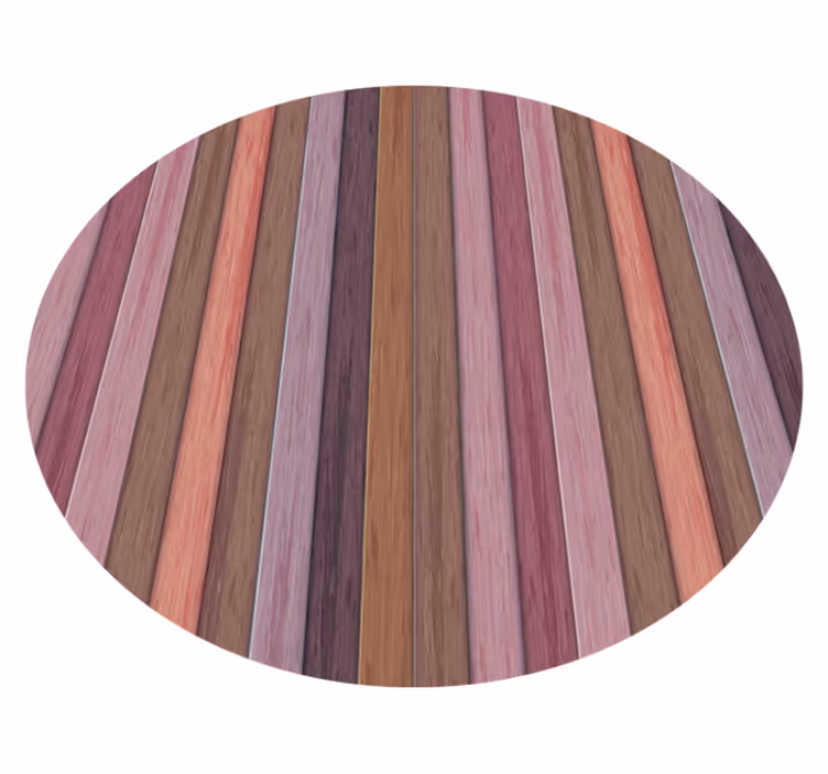 Diagonale lilla striber vinyl tæppe med træeffekt - TenStickers