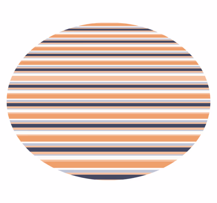 Stribet cirkulært motiv stribede vinyl tæppe - TenStickers