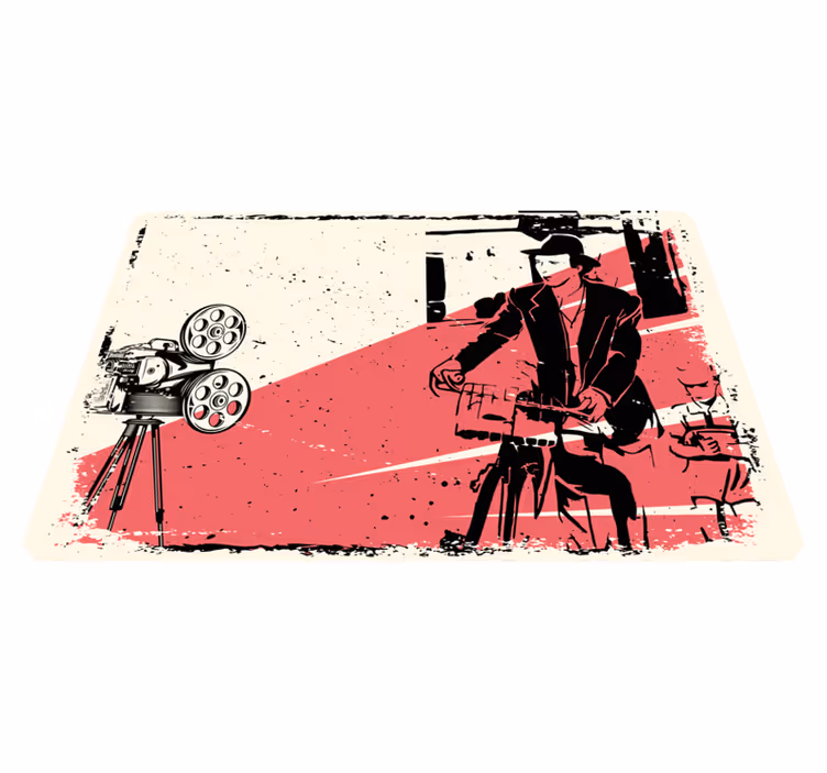 Klassisk filmscene vintage vinyl tæppe - TenStickers