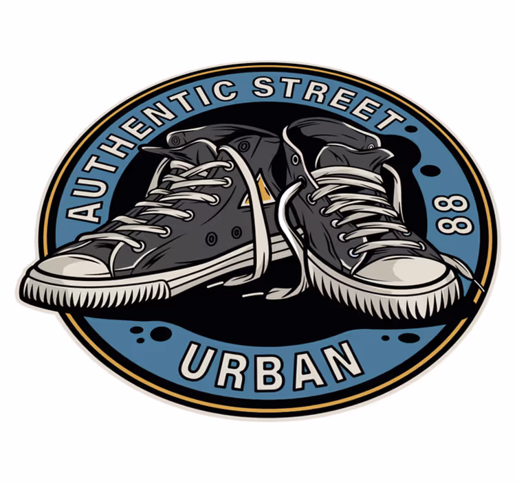 80s converse sko illustration vintage tæppe - TenStickers