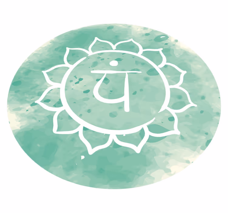 Lotus chakra symbol mandala vinyl tæppe - TenStickers