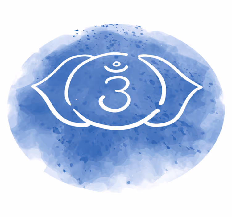 Tredje øje chakra symbol moderne tæppe - TenStickers