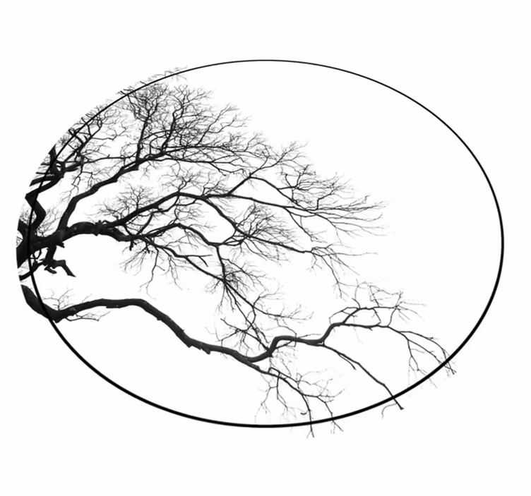 Gren silhuet kunst natur vinyl tæppe - TenStickers