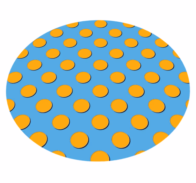 Lyse polkaprikker geometriske vinyl tæppe - TenStickers