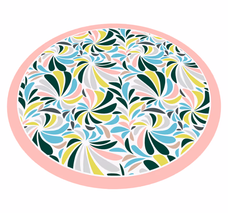 Farverige blomsterhvirvler vinyltæpper til babyværelse - TenStickers