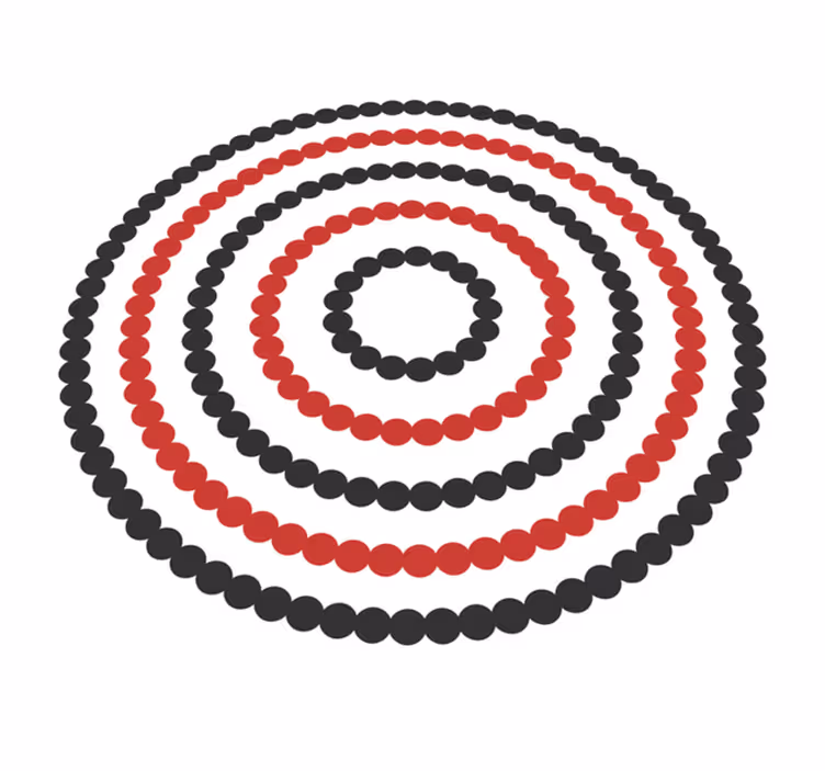 Spiralformet prikmønster geometriske vinyl tæppe - TenStickers