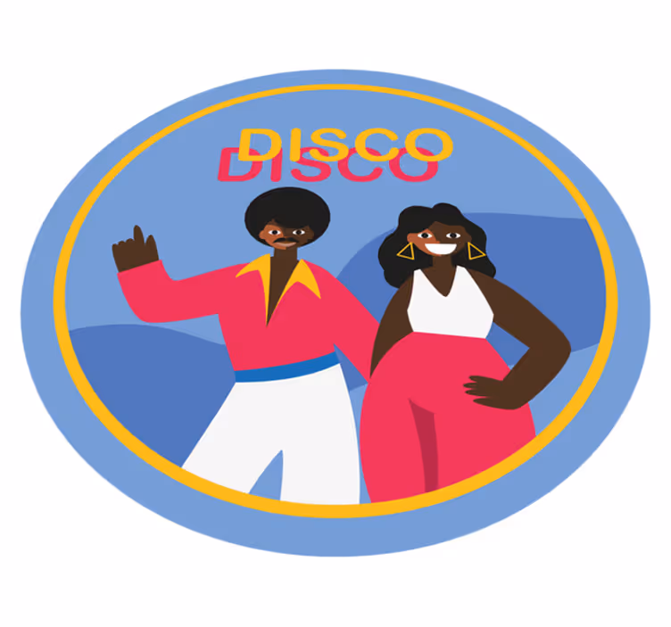 Dans 80'erne disco mand vintage tæppe - TenStickers