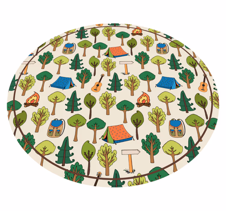 Camping eventyr scene vinyl tæppe - TenStickers