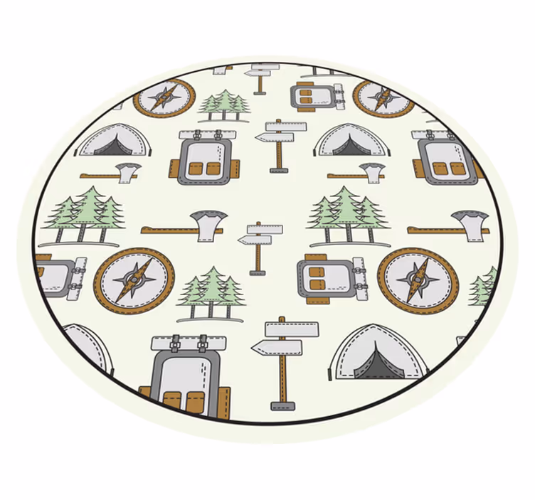 Idé til campingtur vej vinyl tæppe - TenStickers