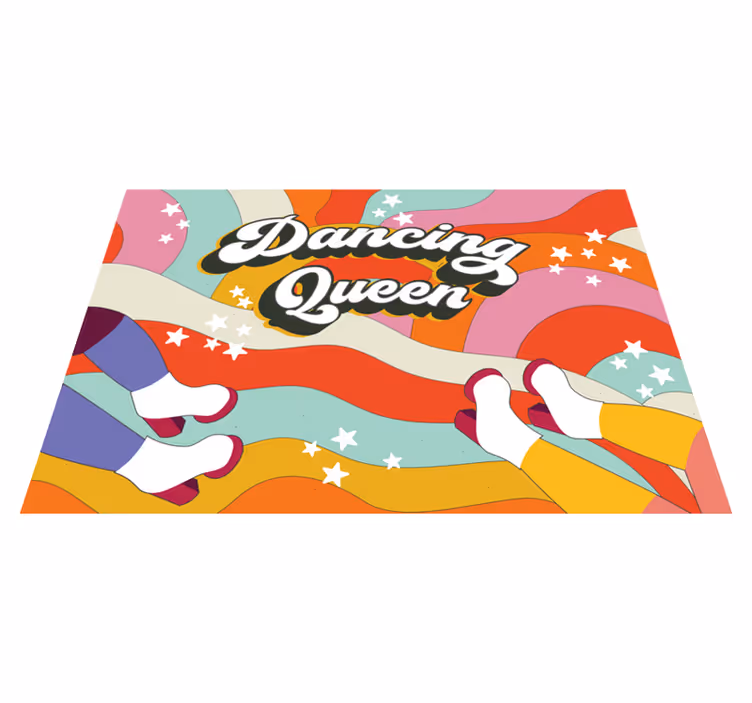 Dansende dronning mønster vinyl tæppe - TenStickers