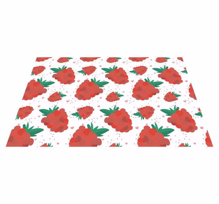 Levende bærmønster Blomster og planter vinyltæppe - TenStickers