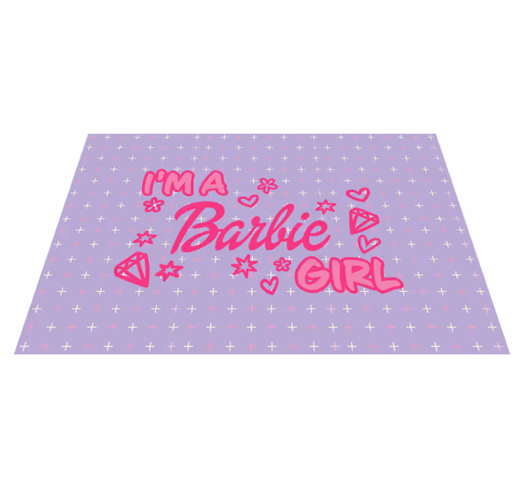 Jeg er en barbie pige citat tilpasset tæppe - TenStickers