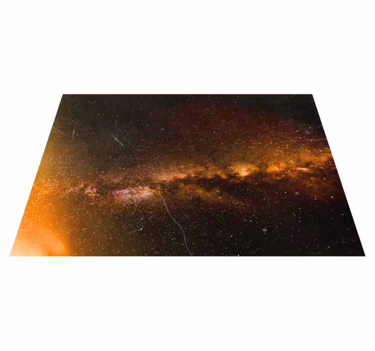 Kosmisk galakseudsigt stjerne vinyl tæppe - TenStickers