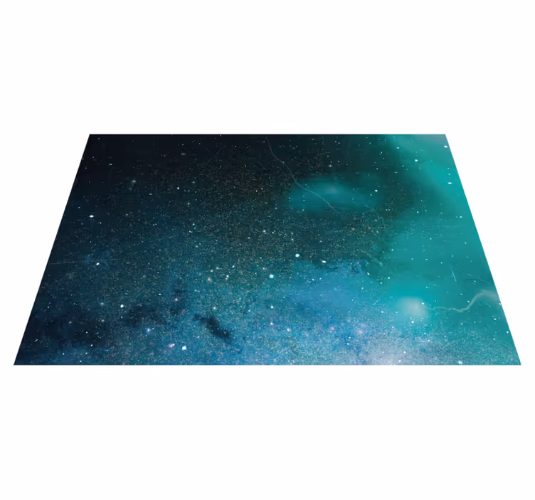 Kosmisk galaksefarvetone stjerne vinyl tæppe - TenStickers