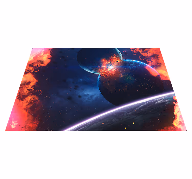 Kosmisk galakse-eventyr stjerne vinyl tæppe - TenStickers