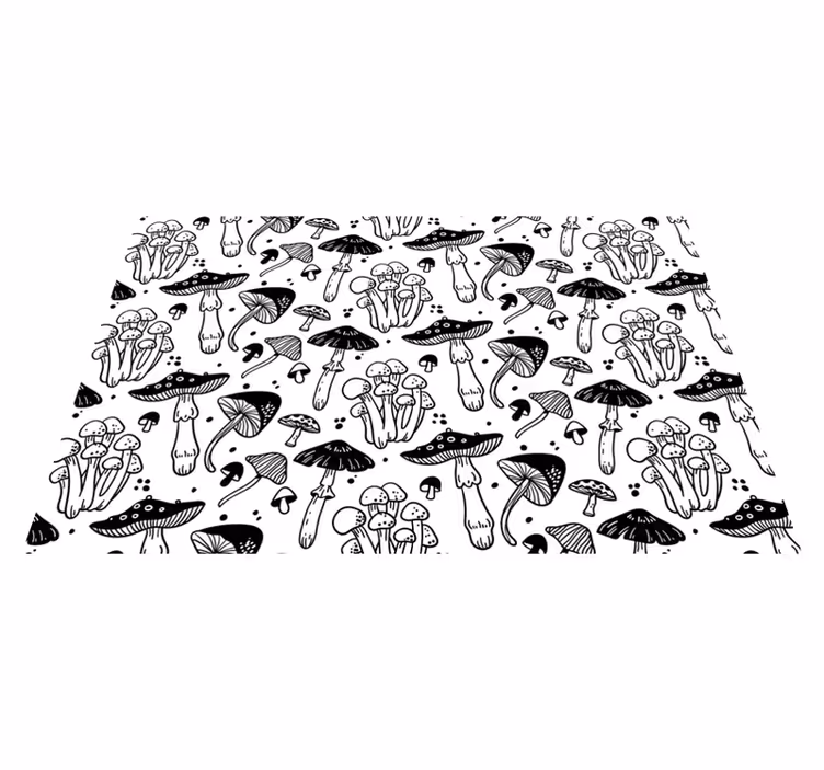 Svampemotiv natur vinyl tæppe - TenStickers