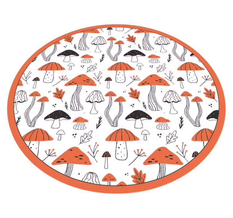Natur vinyl tæppe svampefantasi rige - TenStickers