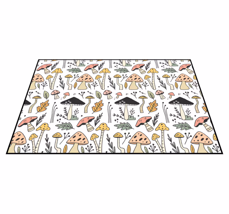 Fortryllende svampe natur vinyl tæppe - TenStickers