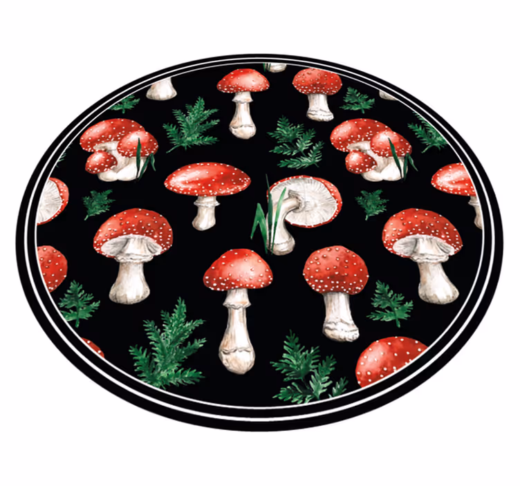 Svampeskov motiv natur vinyl tæppe - TenStickers