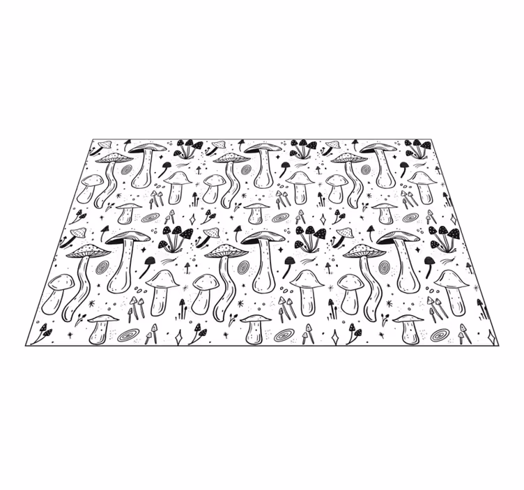 Svampe-luner natur vinyl tæppe - TenStickers