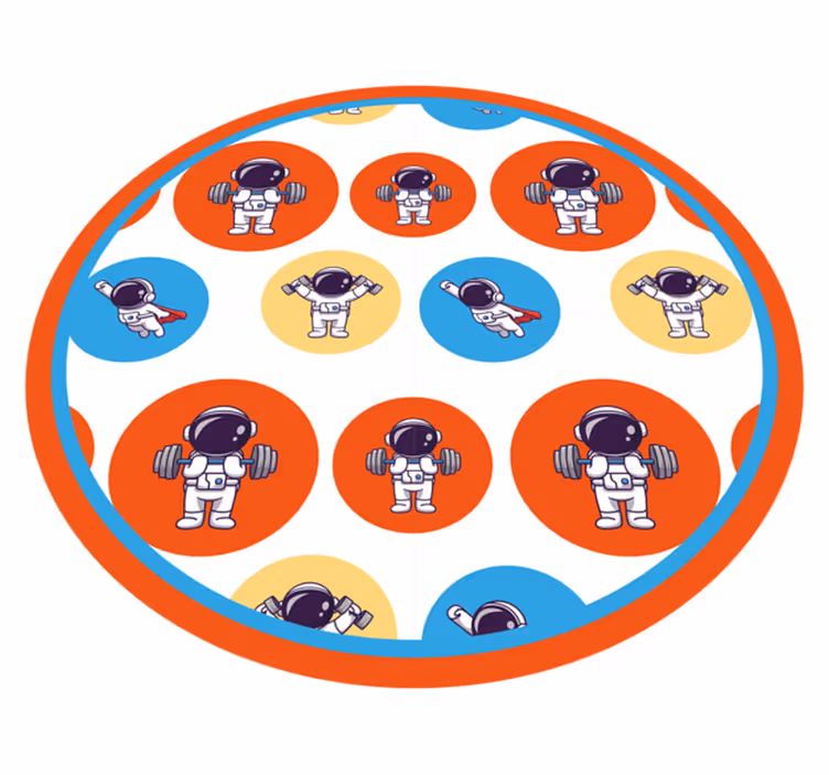 Astronautfitness vinyl tæppe - TenStickers