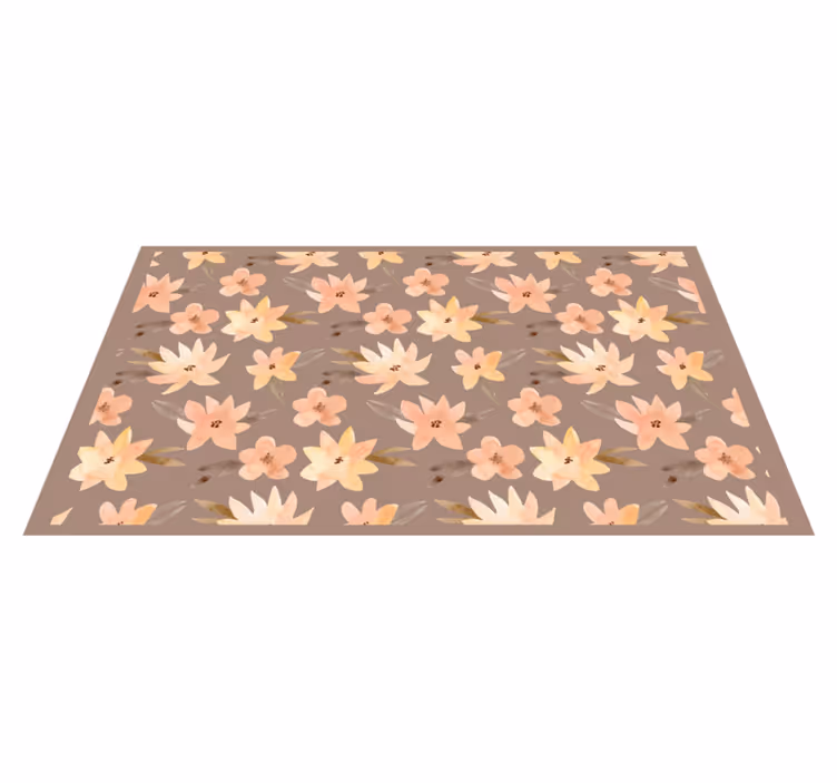 Række blomstermotiver Blomster og planter vinyltæppe - TenStickers