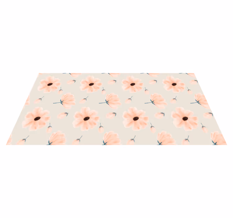 Blidt motiv Blomster og planter vinyltæppe - TenStickers