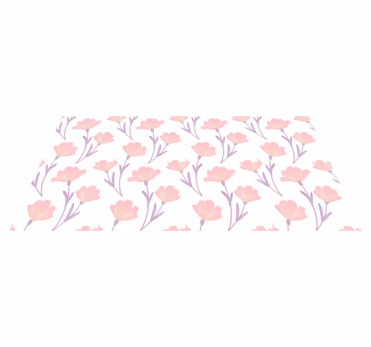Bløde blomstermønstre Blomster og planter vinyltæppe - TenStickers