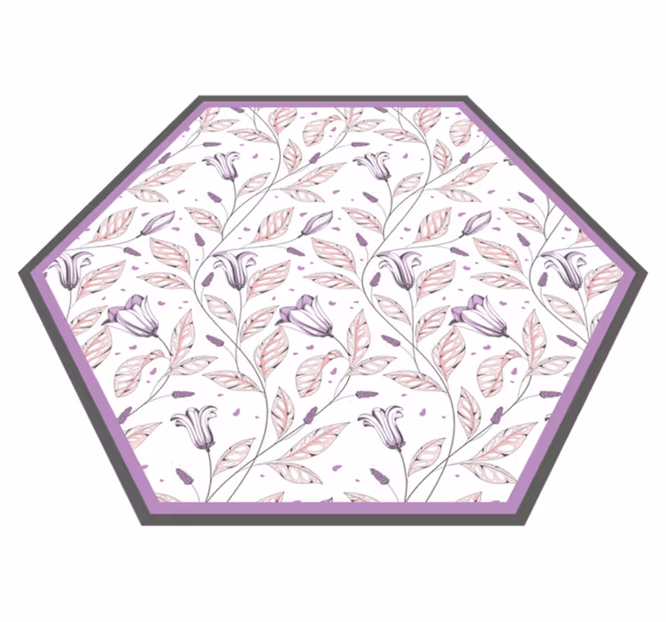 Blomster og planter vinyltæppe med yndefuldt botanisk motiv - TenStickers