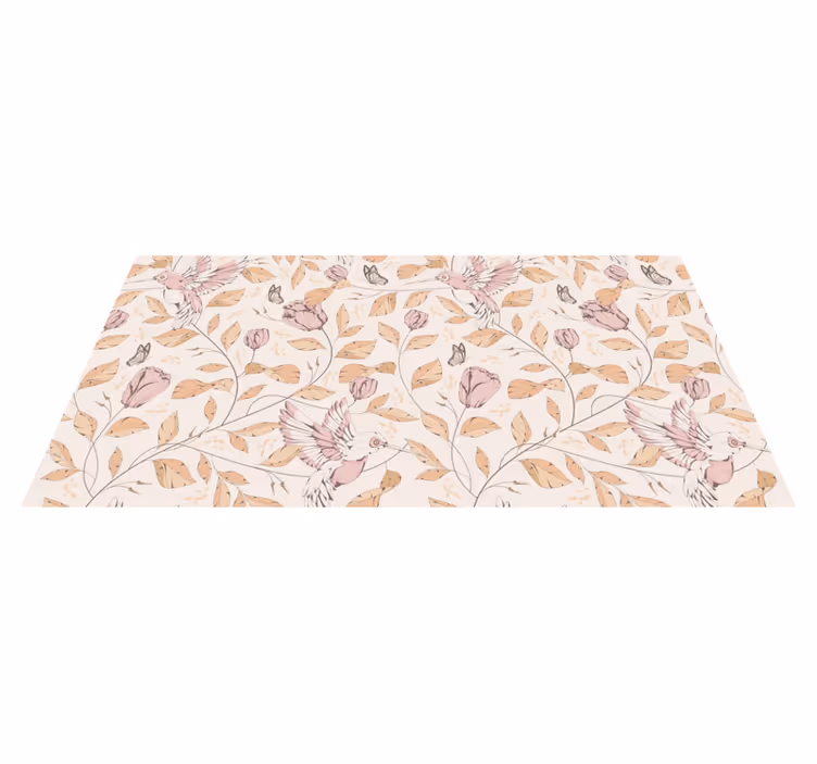 Pastelblomster elegance vinyltæppe til entre - TenStickers