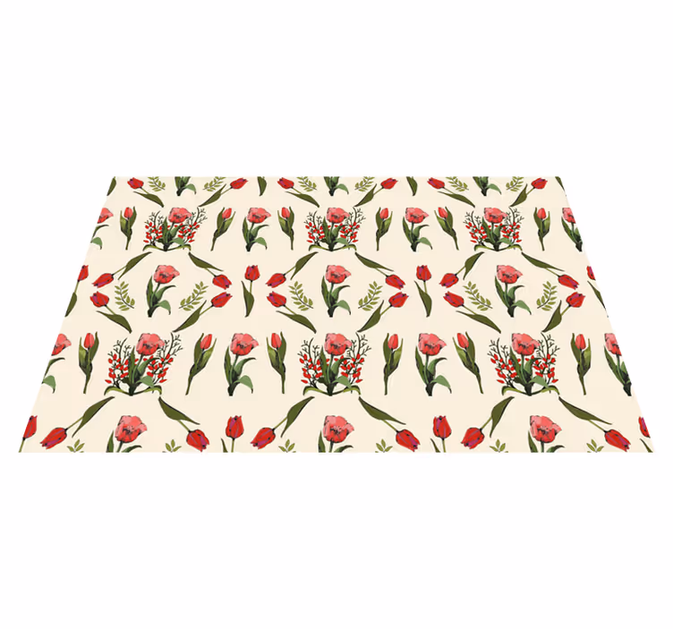 Blomster og planter vinyltæppe blomstermotiv - TenStickers