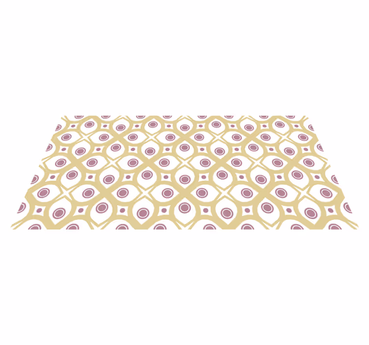 Geometriske cirkler mønster mosaik vinyl tæppe - TenStickers